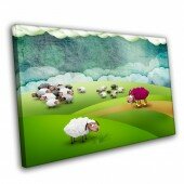Розовая овца на роликах