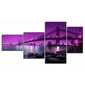 Мост в фиолетовом свете