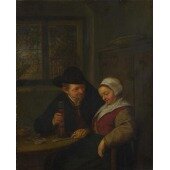 A Peasant courting an Elderly Woman