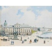 Vy över Kungliga Operan, Stockholm - Вид на Стокгольм через Королевскую оперу