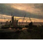 Schiffe im Hafen am Abend (Nach Sonnenuntergang)