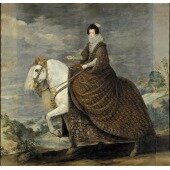 Queen Isabel de Bourbon wife of Felipe IV on Horseback