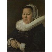 Portrait of a Middle-Aged Woman with Hands Folded