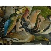 The Garden of Earthly Delights, central panel (Detail - Bird and Man riding a duck)