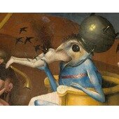 The Garden of Earthly Delights, right panel (Detail - Bird-headed monster or The Prince of Hell - close-up head)