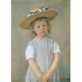 Child in a Straw Hat (Enfant au Chapeau de Paille) Huile sur Toile (vers)