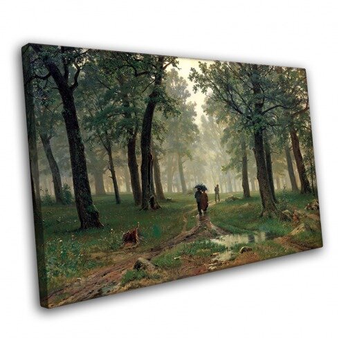 Картина Шишкина, Дождь в дубовом лесу