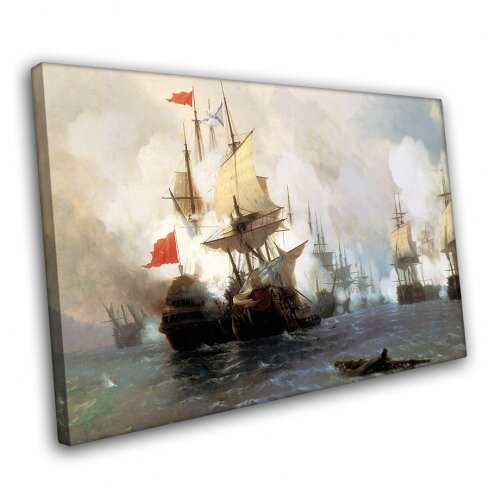 Картина Айвазовского, Бой в хиосском заливе