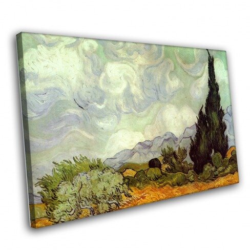 Картина Ван Гога, Пшеничное поле с кипарисами