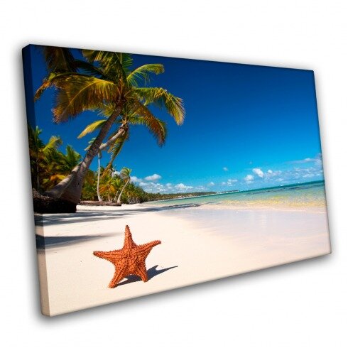 Постер для тур агенства, Пляж с морской звездой