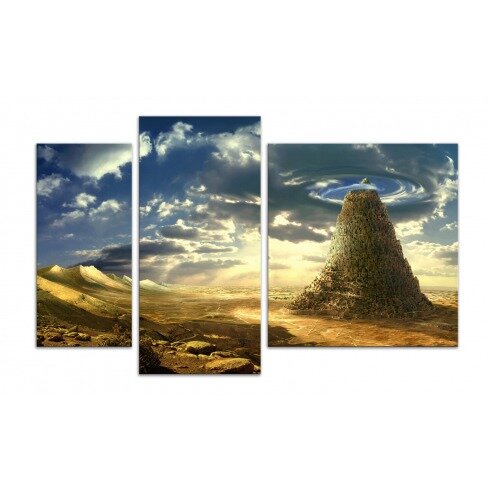 Картина из нескольких частей, модульная, Вавилонская башня