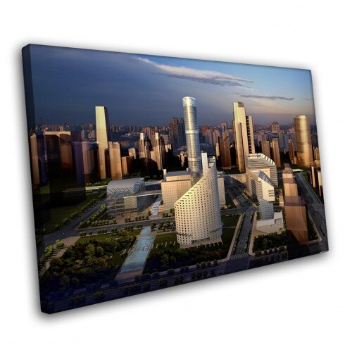 Постер с городом, Объемная модель города