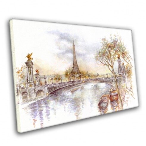 Постер с городом, Рисунок Парижа