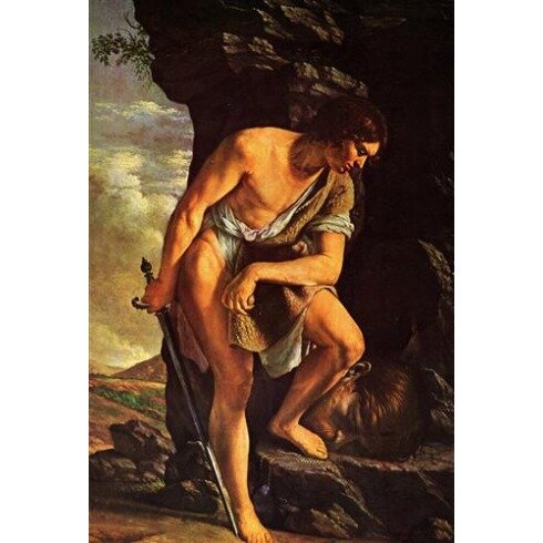 Картина Адам Эльсхеймер, David with the Head of Goliath