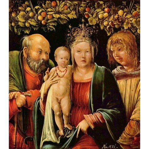 Картина Альбрехт Альтдорфер, Heilige Familie mit einem Engel