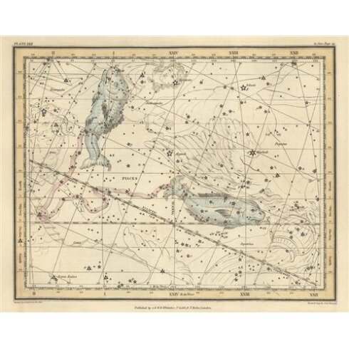 Картина Александр Джеймисон, Celestial Atlas - Уранография - Рыбы