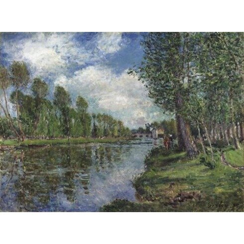 Картина Альфред Сислей, banks of the Loing River