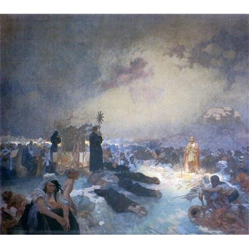 Картина Альфонс Мариа Муха, После битвы на Виткове