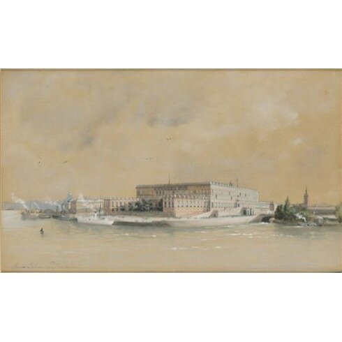 Картина Анна Палм де Роса, Vy över Stockholms slott