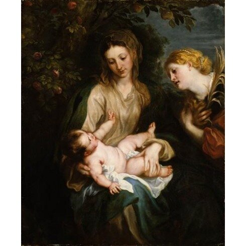 Картина Антон ван Дейк, Мадонна и младенец со святой Екатериной Александрийской
