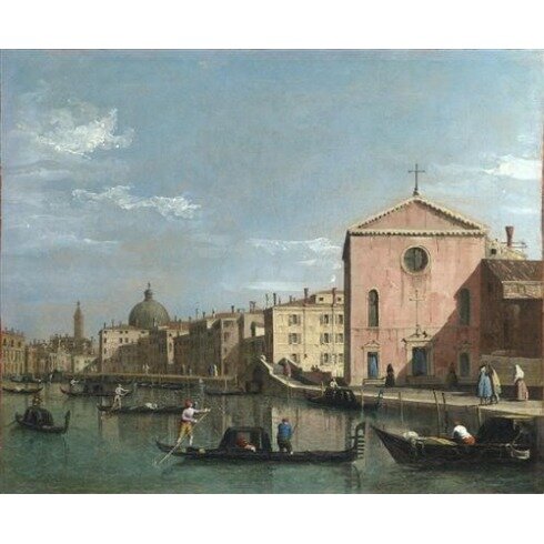 Картина Антонио Каналетто, The Grand Canal facing Santa Croce