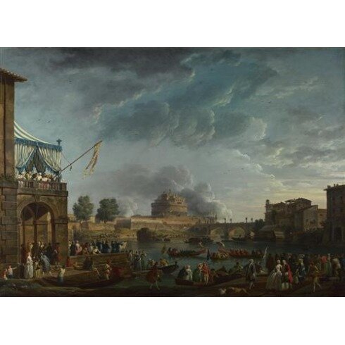 Картина Клод Жозеф Верне, A Sporting Contest on the Tiber at Rome