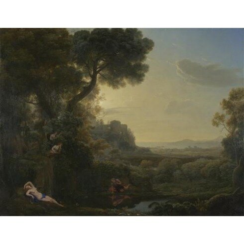 Картина Клод Лоррен, Landscape with Narcissus and Echo