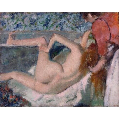 Картина Эдгар Дега, After the Bath - Ванная (женщина сзади)