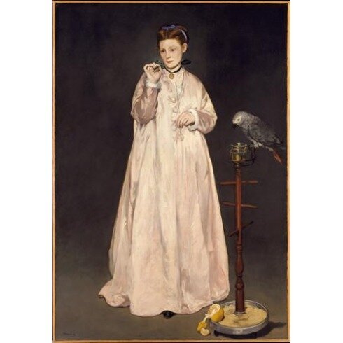 Картина Эдуарда Мане, Молодая леди с попугаем