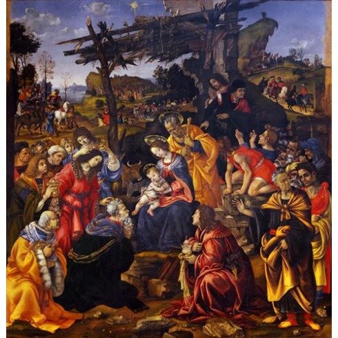 Картина Филиппо Липпи, Adoration of the Magi - Поклонение волхвов
