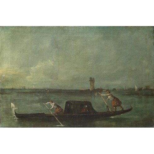 Картина Франческо Гварди, A Gondola on the Lagoon near Mestre