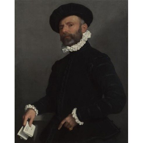 Картина Джованни Баттиста Морони, Portrait of a Man holding a Letter (L'Avvocato)
