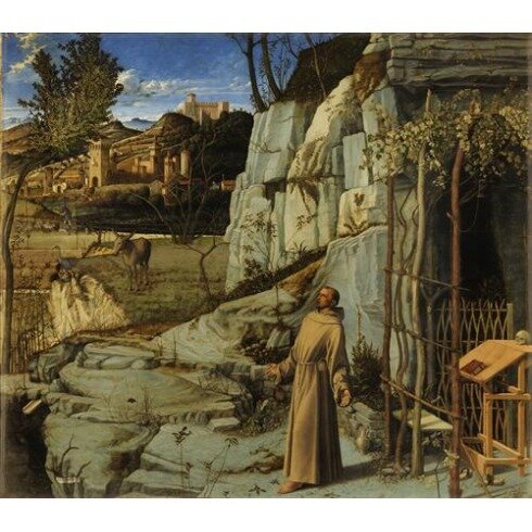 Картина Джованни Беллини, святой Франциск в пустыне