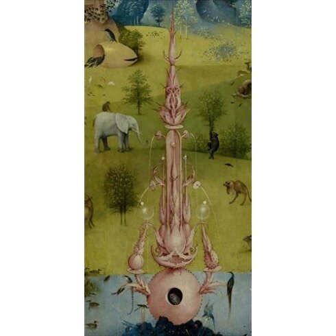 Картина Иероним Босх, The Garden of Earthly Delights, left panel (Detail - Fountain Of Life complete)