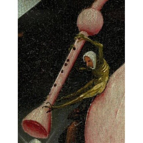 Картина Иероним Босх, The Garden of Earthly Delights, right panel (Detail - Bagpipe left)