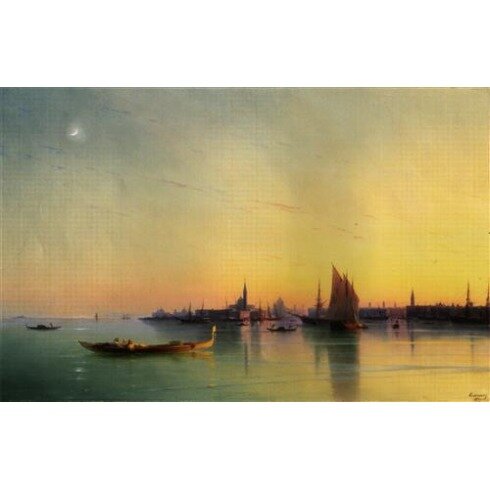 Картина Айвазовского, Закат над Венецианской лагуной