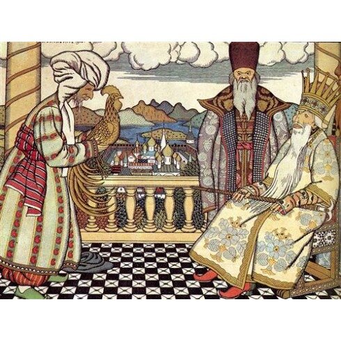 Картина Иван Билибин, Звездочет перед Дадоном