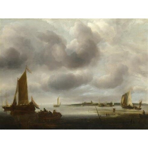 Картина Ян ван де Капелле, A Coast Scene