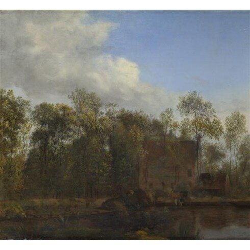 Картина Ян ван дер Хейден, A Farm among Trees