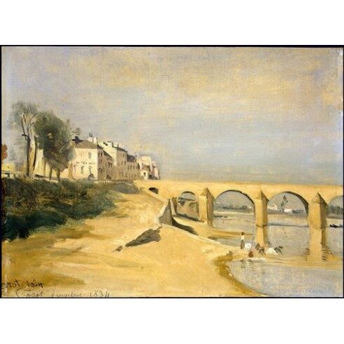 Картина Жан Батист Камиль Коро, Bridge on the Saône River at Macon