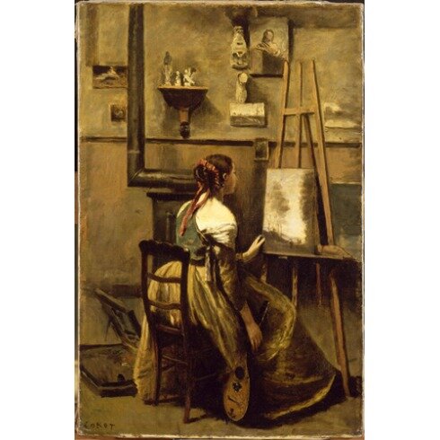 Картина Жан Батист Камиль Коро, L'atelier de Corot