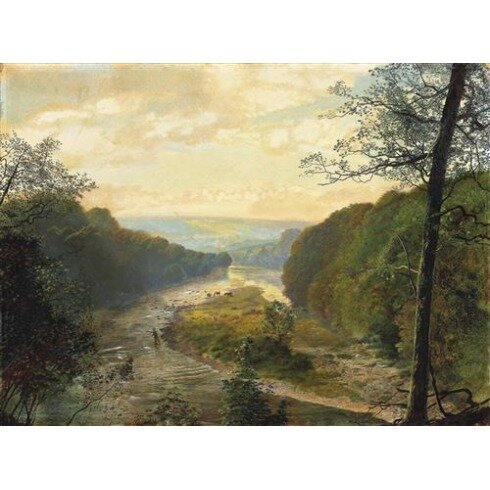 Картина Джон Эткинсон Гримшоу, The Wharfe Valley, with Barden Tower beyond