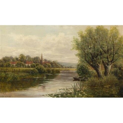 Картина Джон Эткинсон Гримшоу, Welsh River Landscape