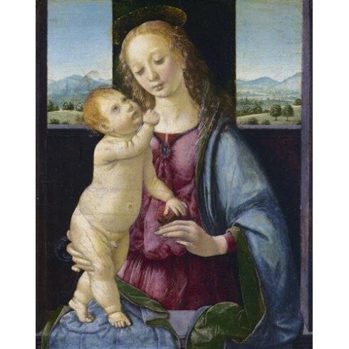 Картина Леонардо да Винчи, The Dreyfus Madonna - Мадонна с гранатом