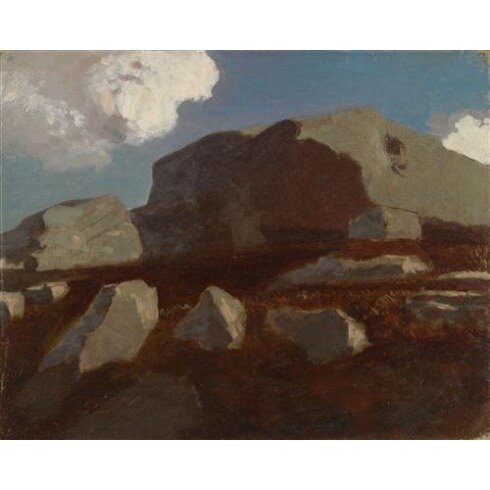 Картина Одилон Редон, Landscape with Rocks, near Royan