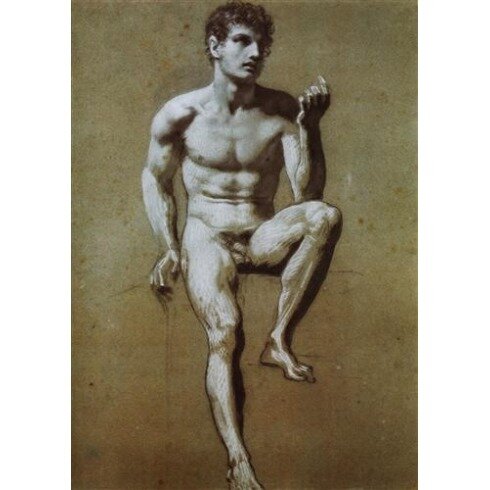 Картина Пьер Поль Прюдон, Académie d'homme nu, de face, Academy of naked man