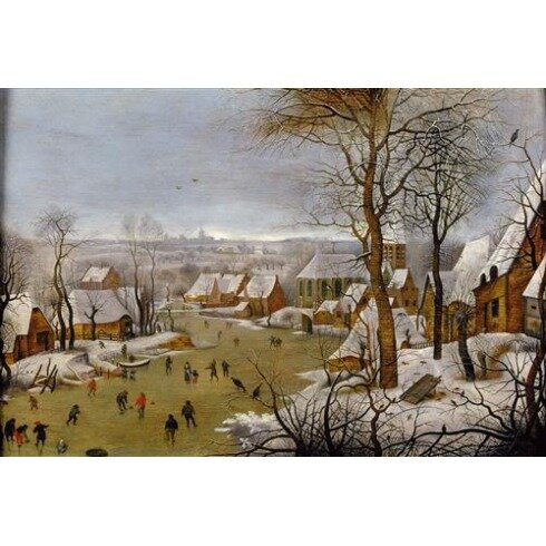 Картина Питер Брейгель Младший, Зимний пейзаж с бегством в Египет