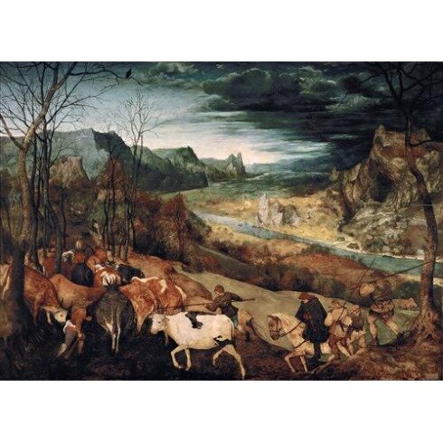 Картина Питера Брейгеля, Возвращение стада-ноябрь