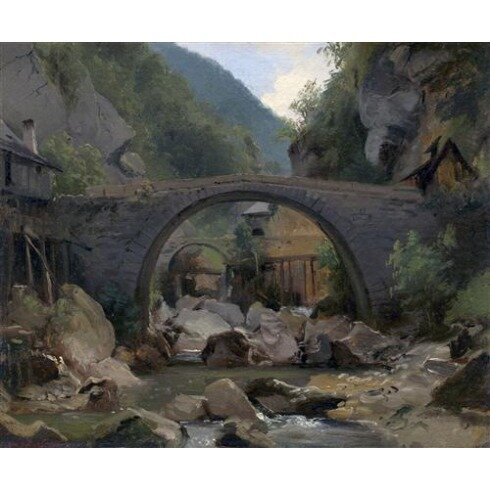 Картина Теодор Руссо, Горный ручей в Оверни