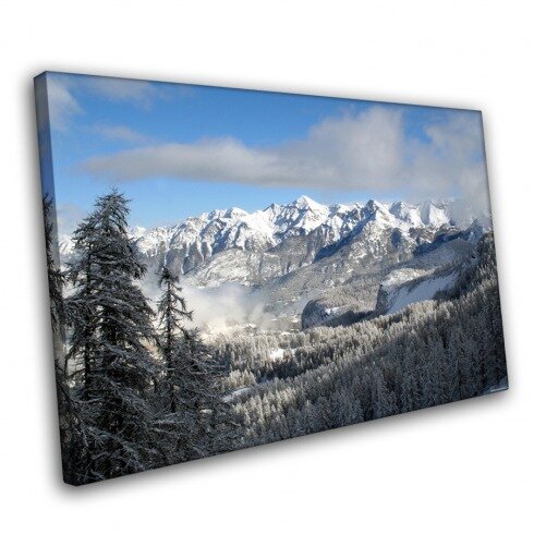Постер с пейзажем, Снежные горы